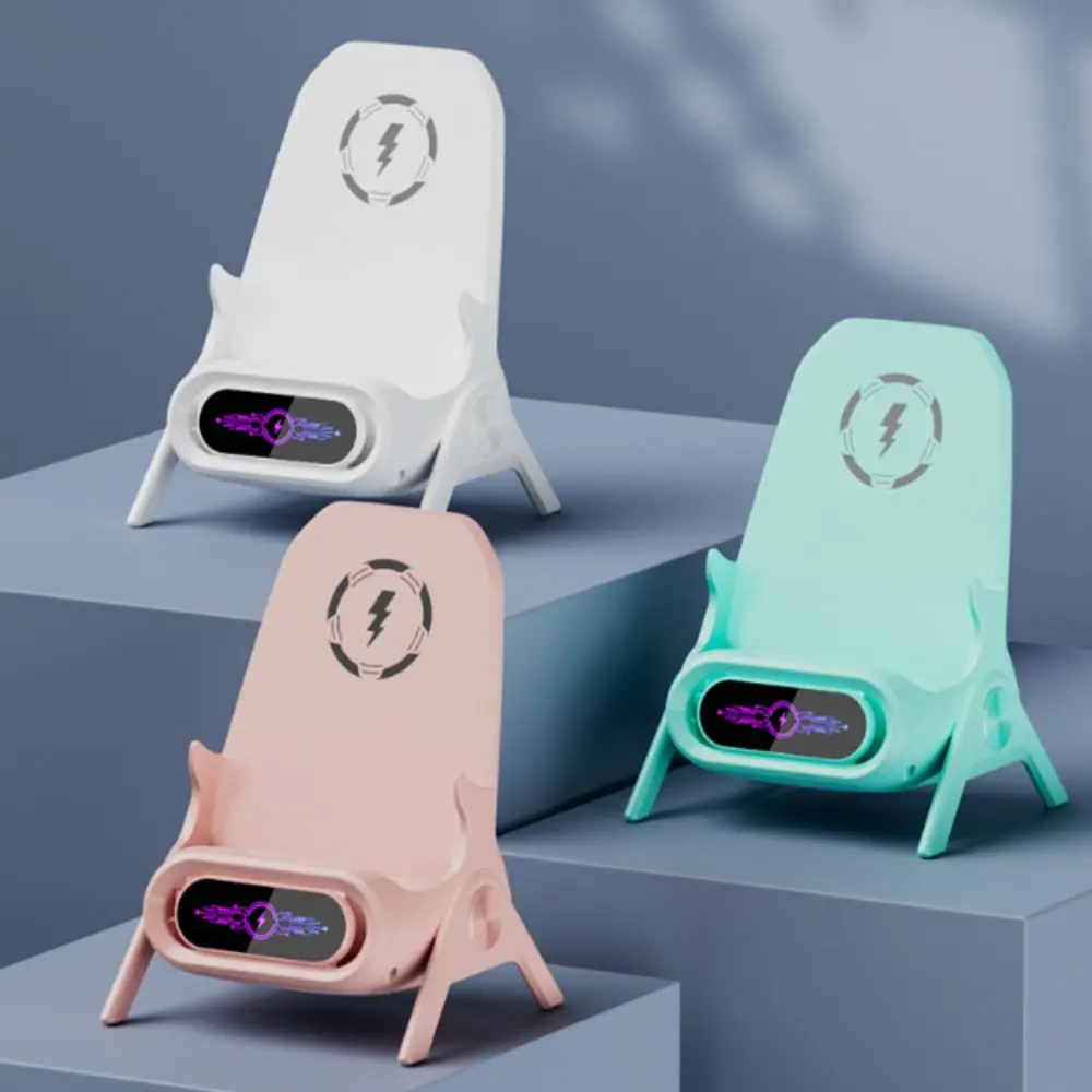 15W Wireless Magnetic Phone Charger with 3 Magnetic Head Intelligent Cooling Chair Shaped Phone Charger Stereo Sound Chamber
15W Wireless Magnetic Phone Charger with 3 Magnetic Head Intelligent Cooling Chair Shaped Phone Charger Stereo Sound Chamber