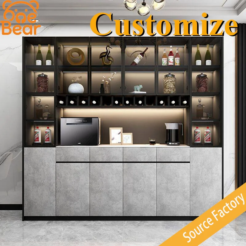 Luxury wine cabinet in the living room, with a minimalist design and high-end, simple floor-to-ceiling glass doors for display.
Luxury wine cabinet in the living room, with a minimalist design and high-end, simple floor-to-ceiling glass doors for display.