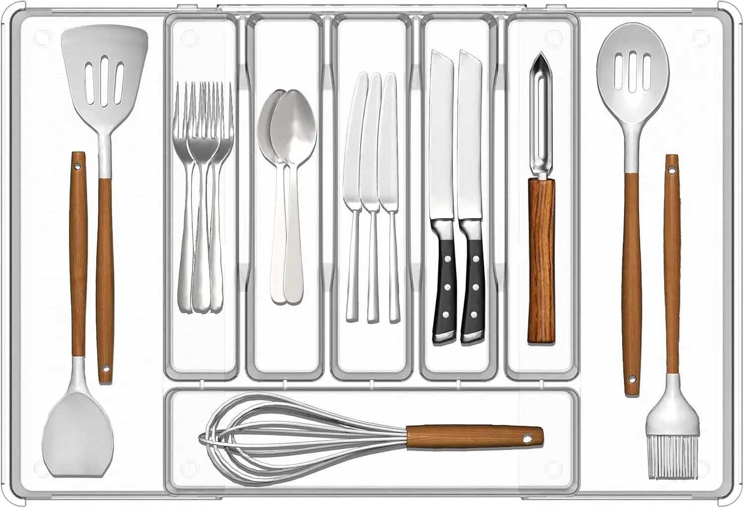 Silverware Drawer Organizer, Expandable Utensil Tray for Kitchen Drawers,BPA Free Flatware and
Silverware Drawer Organizer, Expandable Utensil Tray for Kitchen Drawers,BPA Free Flatware and