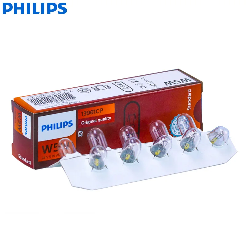 Philips Truck 24V T10 W5W Стандартные лампы указателя поворота Внутренняя лампа Оригинальный позиционный стоп-сигнал для двери 13961CP Оптовая продажа 10 шт.
Philips Truck 24V T10 W5W Стандартные лампы указателя поворота Внутренняя лампа Оригинальный позиционный стоп-сигнал для двери 13961CP Оптовая продажа 10 шт.