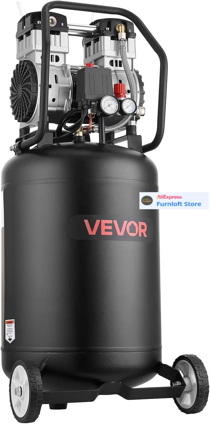 20-Gallon Air Compressor, 2HP 4.5 SCFM at 90PSI, Max 125PSI Pressure Oil-Free Air Compressor Tank, Portable on Wheels for Auto
20-Gallon Air Compressor, 2HP 4.5 SCFM at 90PSI, Max 125PSI Pressure Oil-Free Air Compressor Tank, Portable on Wheels for Auto