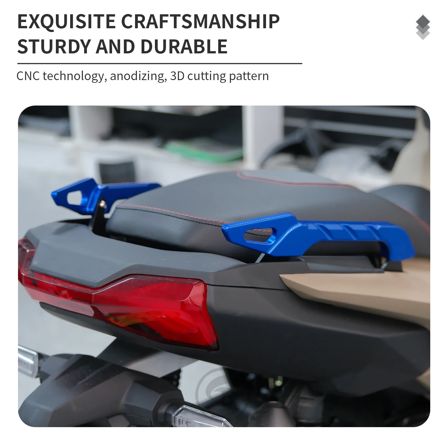Suitable for Honda ADV160 ADV 160 motorcycle accessories, modified handle seat handle passenger rear armrest track armrest
Suitable for Honda ADV160 ADV 160 motorcycle accessories, modified handle seat handle passenger rear armrest track armrest