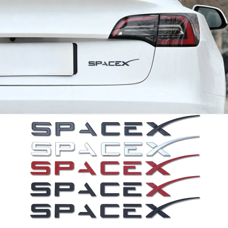 ABS sign creative SPACEX letter badge car stickers Tesla MODEL 3 X S Y body modification original accessories trunk decoration
ABS sign creative SPACEX letter badge car stickers Tesla MODEL 3 X S Y body modification original accessories trunk decoration