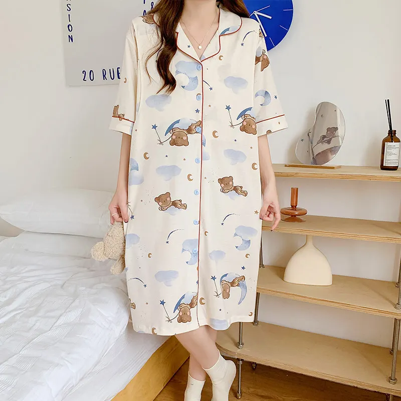 Breathable Thin Cotton Maternity Nursing Sleepwear Night Dress Clothes for Pregnant Women Summer Pregnancy Home Hospital Wear
Breathable Thin Cotton Maternity Nursing Sleepwear Night Dress Clothes for Pregnant Women Summer Pregnancy Home Hospital Wear