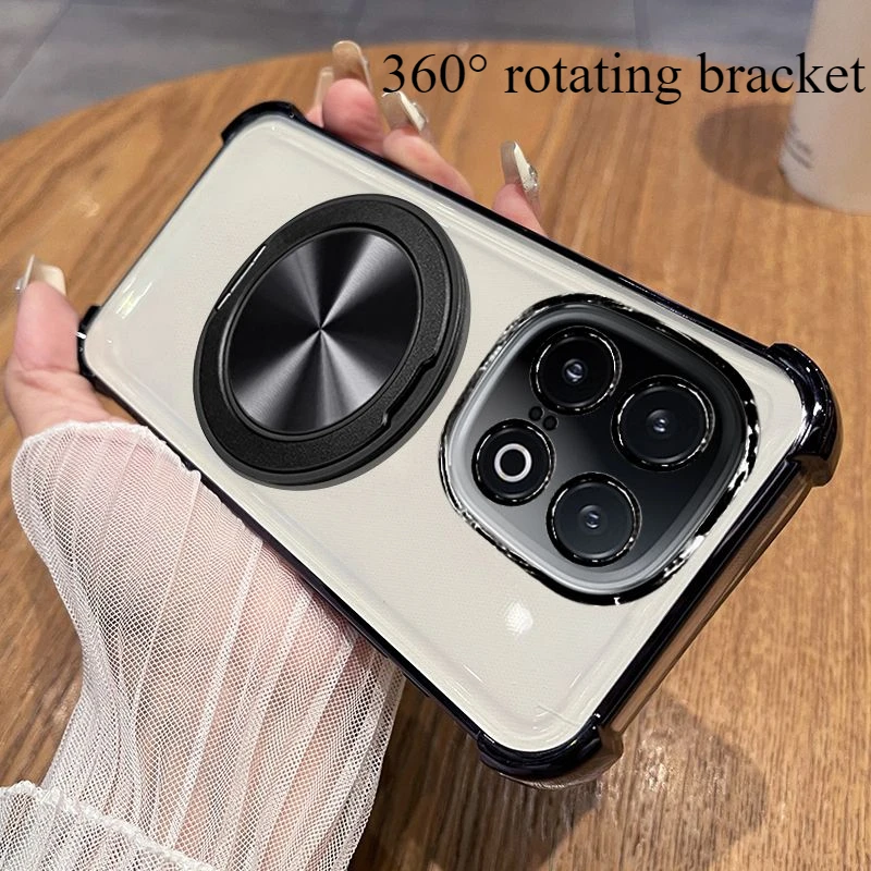 For VIVO IQOO 13 12 11 Pro Case Transparent Electroplating 360° Rotating Bracket TPU Anti-fall Cover For IQOO13 12 11 Pro Funda
For VIVO IQOO 13 12 11 Pro Case Transparent Electroplating 360° Rotating Bracket TPU Anti-fall Cover For IQOO13 12 11 Pro Funda