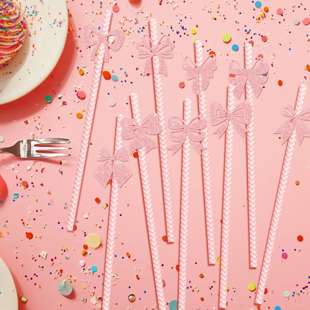 24pcs Scene Decoration Food Grade Bows Paper Straw Thickened DIY Disposable Drinking Straw Festival Party Straw Party Favors
24pcs Scene Decoration Food Grade Bows Paper Straw Thickened DIY Disposable Drinking Straw Festival Party Straw Party Favors