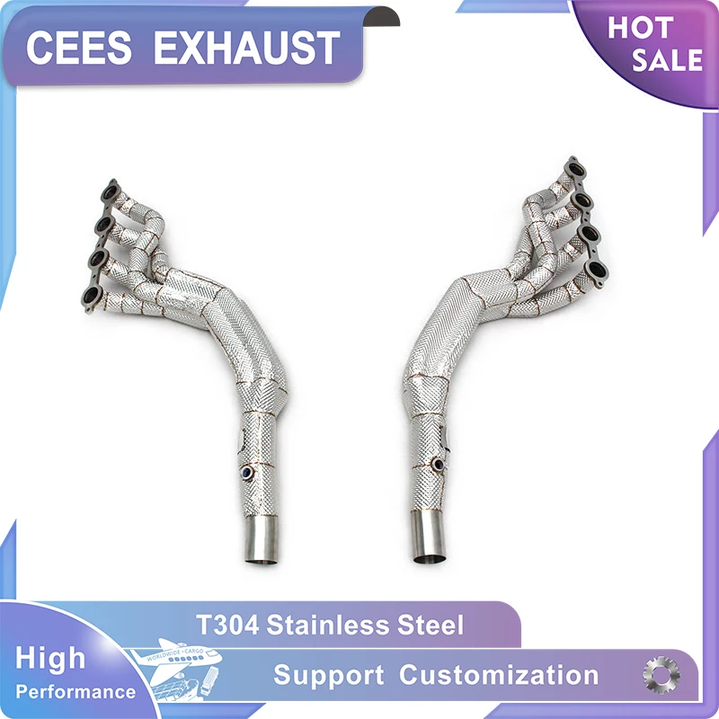 CEES Equal Length Manifold Header Heat Shield for Chevrolet Camaro ZL1 V8 6.2L 2010-2015 SS304 Pipes Exhaust Free Flow System
CEES Equal Length Manifold Header Heat Shield for Chevrolet Camaro ZL1 V8 6.2L 2010-2015 SS304 Pipes Exhaust Free Flow System