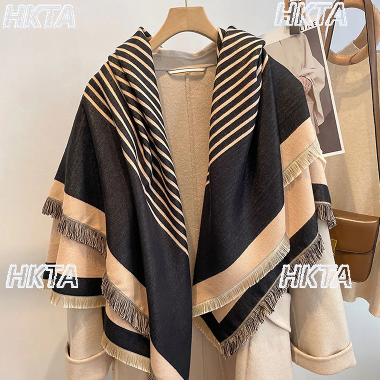 Полосатый квадратный шарф женский, новинка 2023 года, универсальная шаль из искусственного кашемира, осень-зима, утолщенные теплые шарфы, аксессуары для женщин
Полосатый квадратный шарф женский, новинка 2023 года, универсальная шаль из искусственного кашемира, осень-зима, утолщенные теплые шарфы, аксессуары для женщин