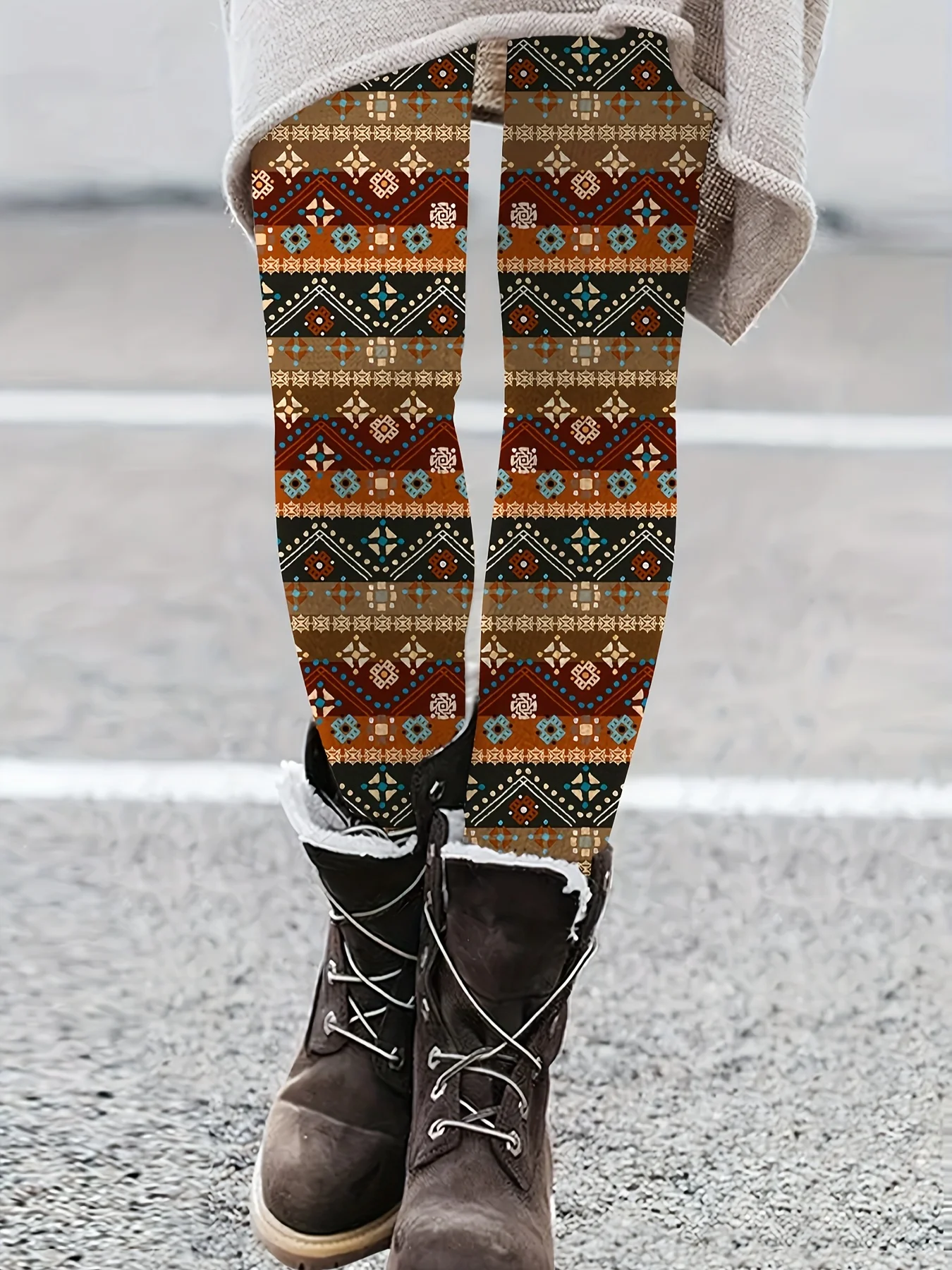 Women's Tribal Geometric Stripe Print Leggings Boho Stretchy Slim Fit Casual Tights
Women's Tribal Geometric Stripe Print Leggings Boho Stretchy Slim Fit Casual Tights