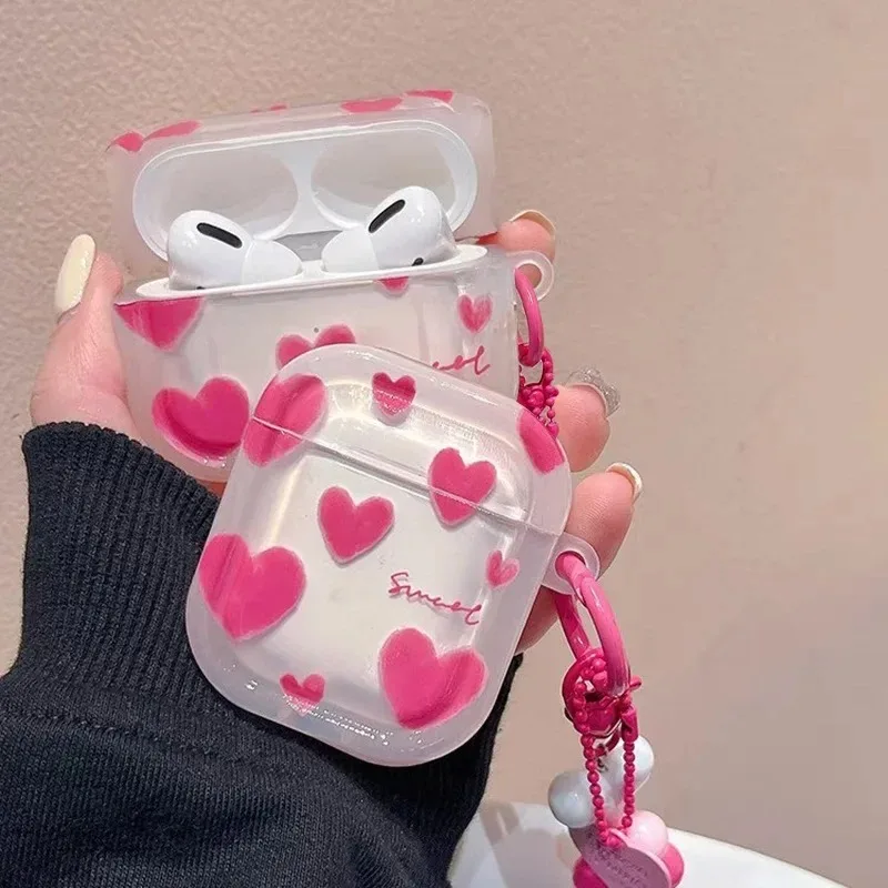 Love Airpods Case Case with Heart Pattern For AirPods 4th 1 2 3 Pro 2 Generation Case with Pendant Keychain For Girls Women
Love Airpods Case Case with Heart Pattern For AirPods 4th 1 2 3 Pro 2 Generation Case with Pendant Keychain For Girls Women