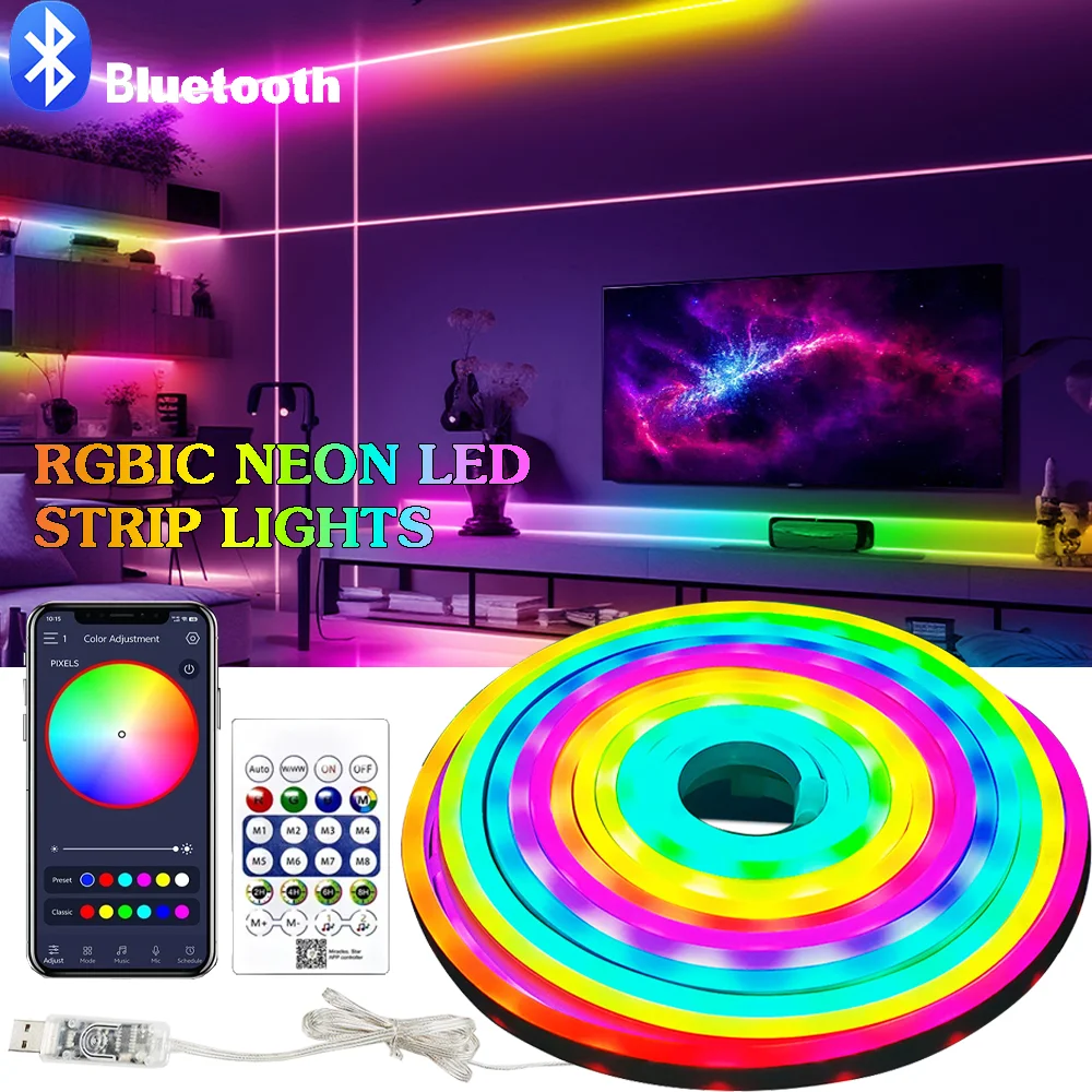 5 В USB RGBIC Неоновая светодиодная лента IP65 RGBIC Неоновая лампа с приложением Bluetooth и пультом дистанционного управления RGBIC Dreamcolor Chasing Strip Tape для комнаты
5 В USB RGBIC Неоновая светодиодная лента IP65 RGBIC Неоновая лампа с приложением Bluetooth и пультом дистанционного управления RGBIC Dreamcolor Chasing Strip Tape для комнаты