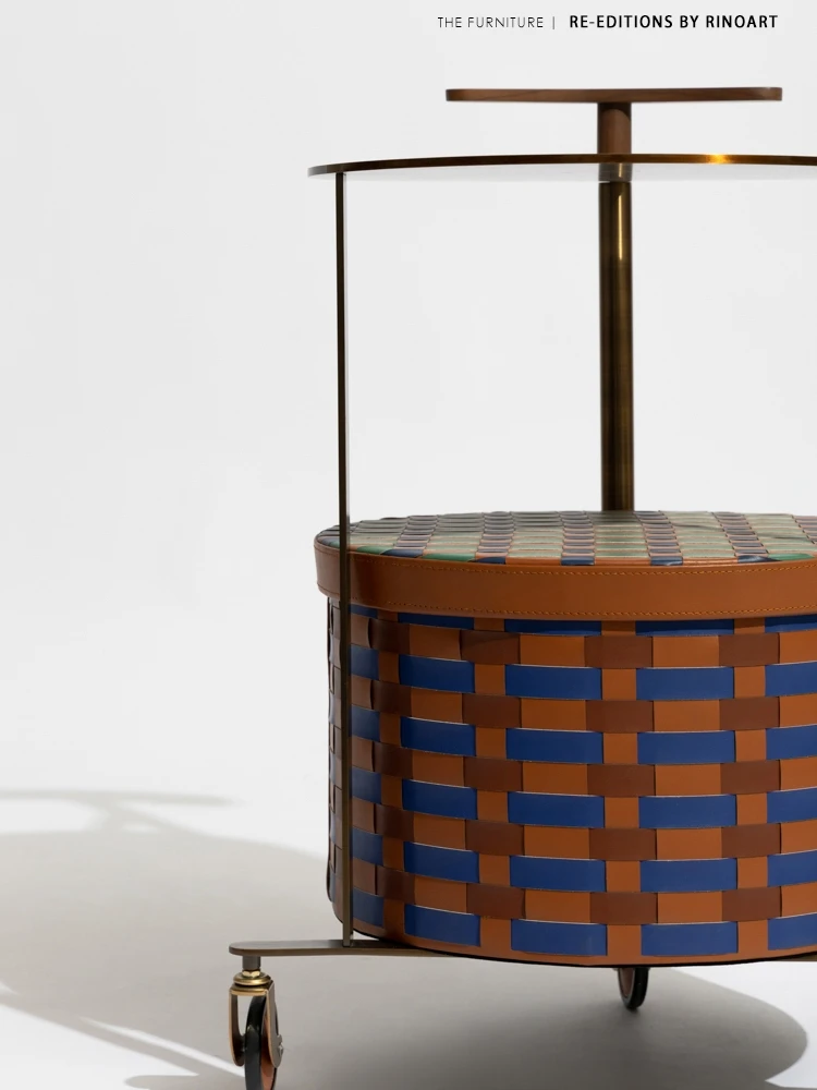 Плетеная двухслойная тележка из нержавеющей стали, журнальный столик, подвижная боковая стойка, корзина для хранения 
Плетеная двухслойная тележка из нержавеющей стали, журнальный столик, подвижная боковая стойка, корзина для хранения