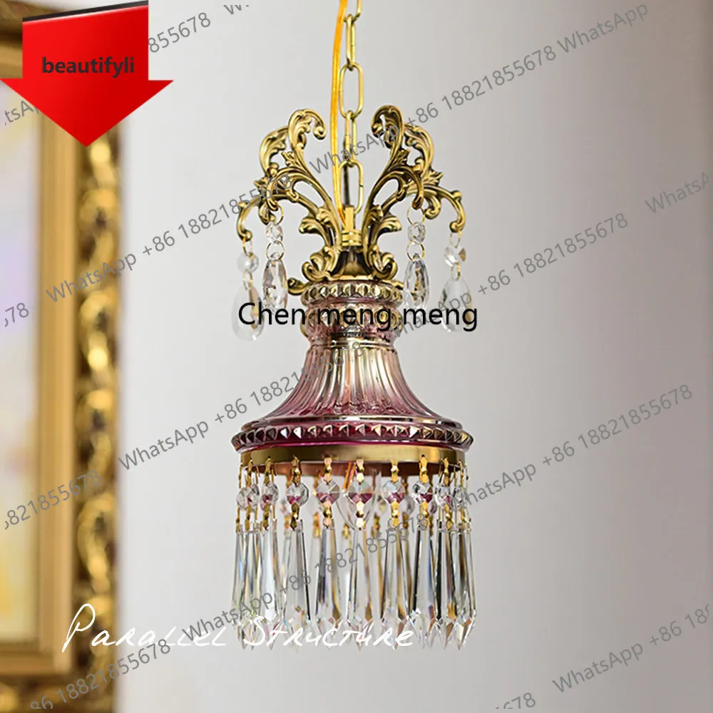 a50 French small chandelier atmosphere retro wine glass all copper bedside entrance aisle foyer corridor
a50 French small chandelier atmosphere retro wine glass all copper bedside entrance aisle foyer corridor