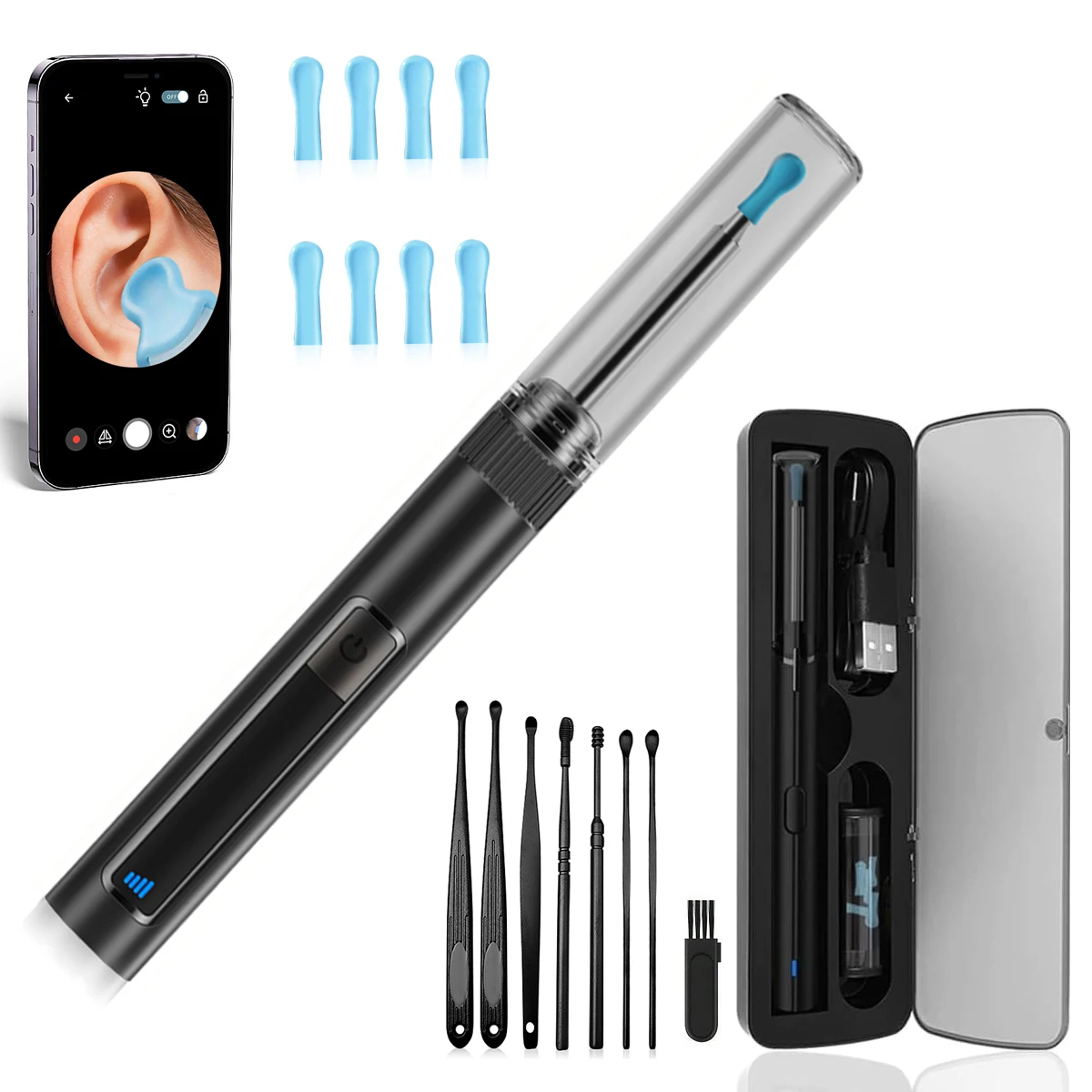Ear Wax Removal, Ear Cleaner with Camera, Wireless Intelligent Visual Ear Picker, Earwax Removal Tool
Ear Wax Removal, Ear Cleaner with Camera, Wireless Intelligent Visual Ear Picker, Earwax Removal Tool
