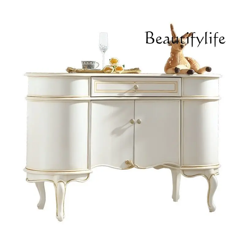 Французский светлый роскошный пасторальный стиль, шкаф для крыльца из цельного дерева, европейский простой шкафчик для гостиной с двойной дверью, обеденная сторона
Французский светлый роскошный пасторальный стиль, шкаф для крыльца из цельного дерева, европейский простой шкафчик для гостиной с двойной дверью, обеденная сторона