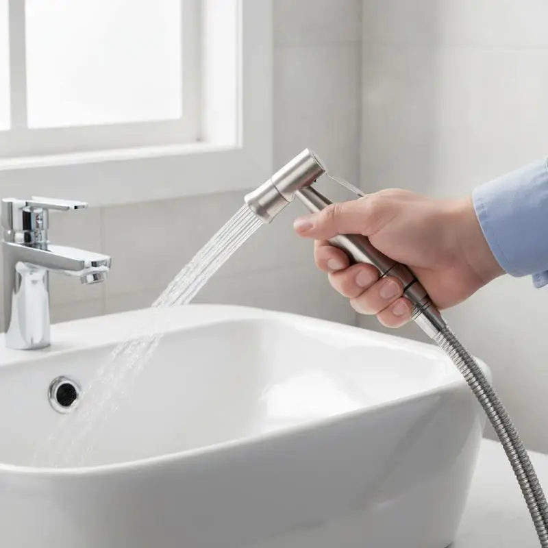 Portable Pressurized Handheld Sprayer Nozzle For Feminine Hygiene Care & Toilet Washing Cleaning Bathroom Accessory
Portable Pressurized Handheld Sprayer Nozzle For Feminine Hygiene Care & Toilet Washing Cleaning Bathroom Accessory