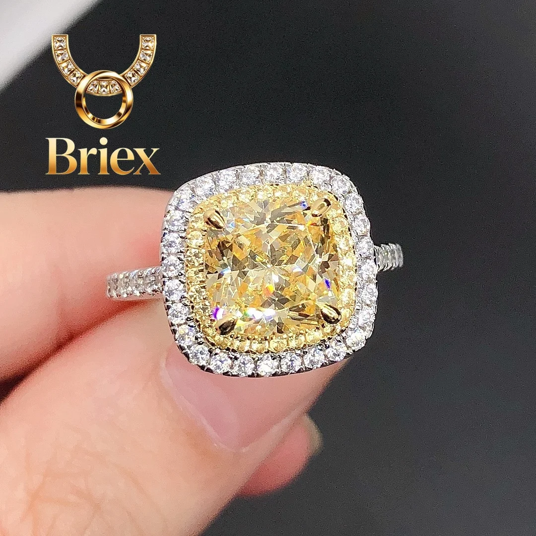 Briex Jewelry 2.5Ctw 7X7mm Cushion Cut Created Halo Yellow Diamond Engagement Ring 14K White Gold Jewelry for Women Wedding Band
Briex Jewelry 2.5Ctw 7X7mm Cushion Cut Created Halo Yellow Diamond Engagement Ring 14K White Gold Jewelry for Women Wedding Band