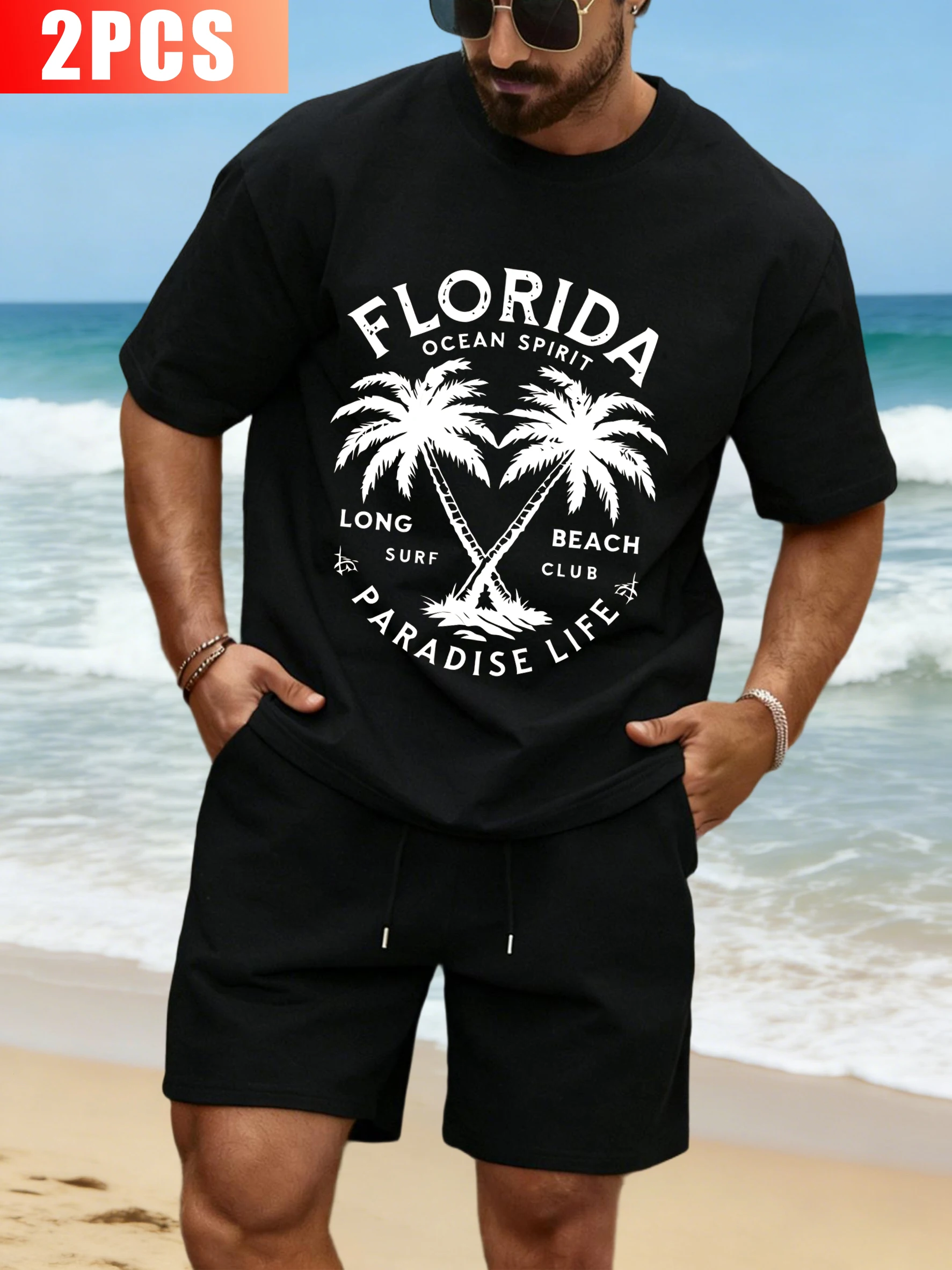 Florida Ocean Spirit Printed Sportsuit Men Summer Cotton T-Shirt Trendy Drawstring Wide-Leg Shorts Loose Man Simple T-Shirts
Florida Ocean Spirit Printed Sportsuit Men Summer Cotton T-Shirt Trendy Drawstring Wide-Leg Shorts Loose Man Simple T-Shirts