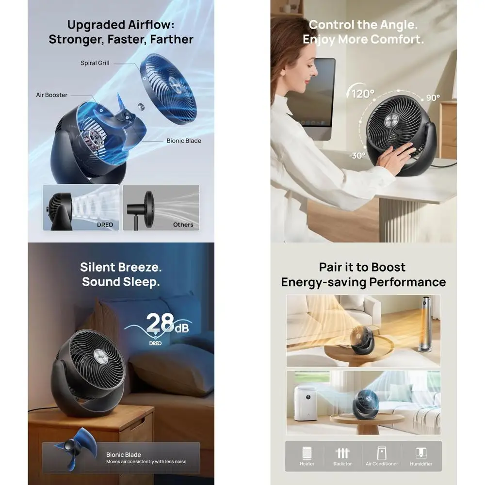 Вентилятор-циркулятор воздуха 11 40ft, 120 ° Регулировка наклона, 3 скорости, тихая работа (28 дБ), идеально подходит для дома, офиса, кухни
Вентилятор-циркулятор воздуха 11 40ft, 120 ° Регулировка наклона, 3 скорости, тихая работа (28 дБ), идеально подходит для дома, офиса, кухни