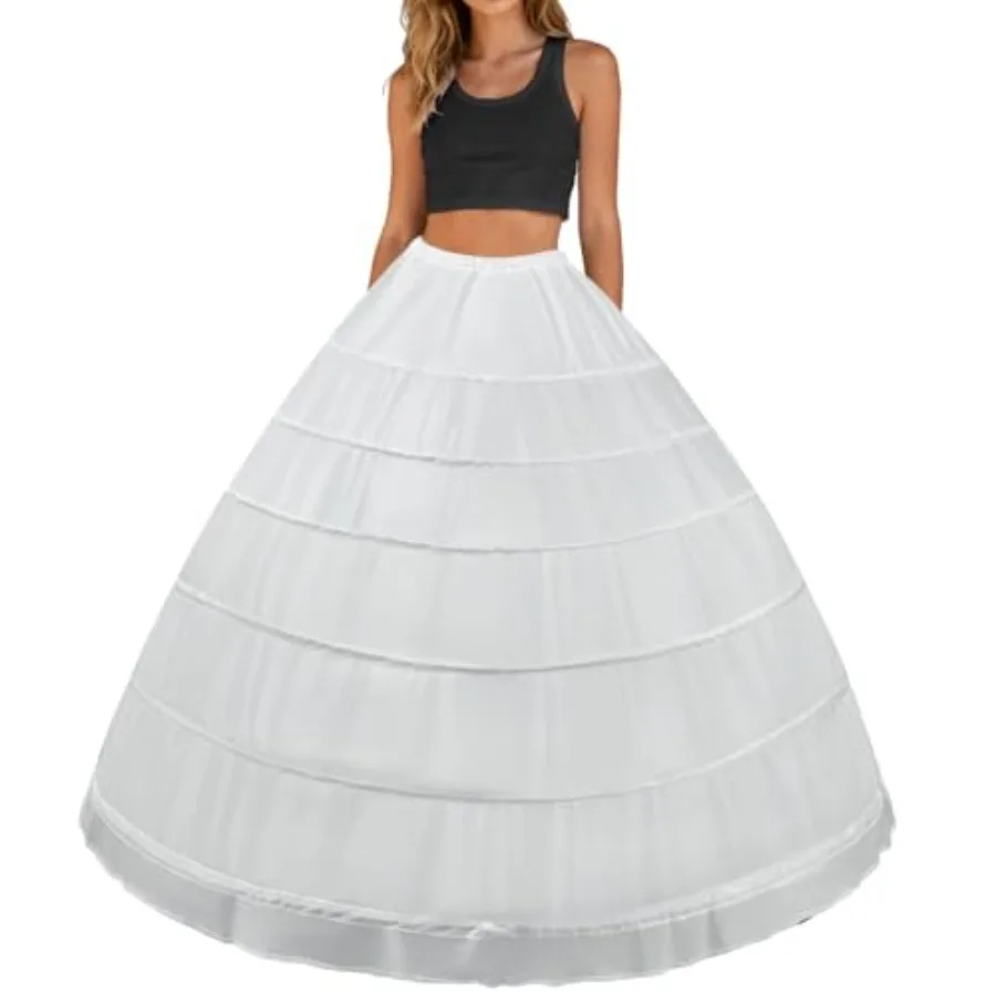 Women's Hoop Skirt Crinoline Petticoat A-Line Underskirt Slip for Full Length Wedding Bridal Dress Quinceanera Gown
Women's Hoop Skirt Crinoline Petticoat A-Line Underskirt Slip for Full Length Wedding Bridal Dress Quinceanera Gown