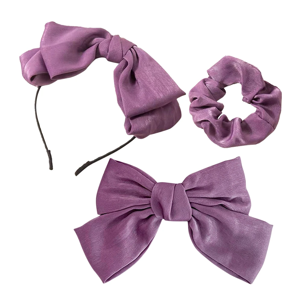 1 set Hair Accessories Set Women Teens Purple Scrunchies Headband Bow Clip Satin Elastic Bands Stylish Practical Long Use
1 set Hair Accessories Set Women Teens Purple Scrunchies Headband Bow Clip Satin Elastic Bands Stylish Practical Long Use