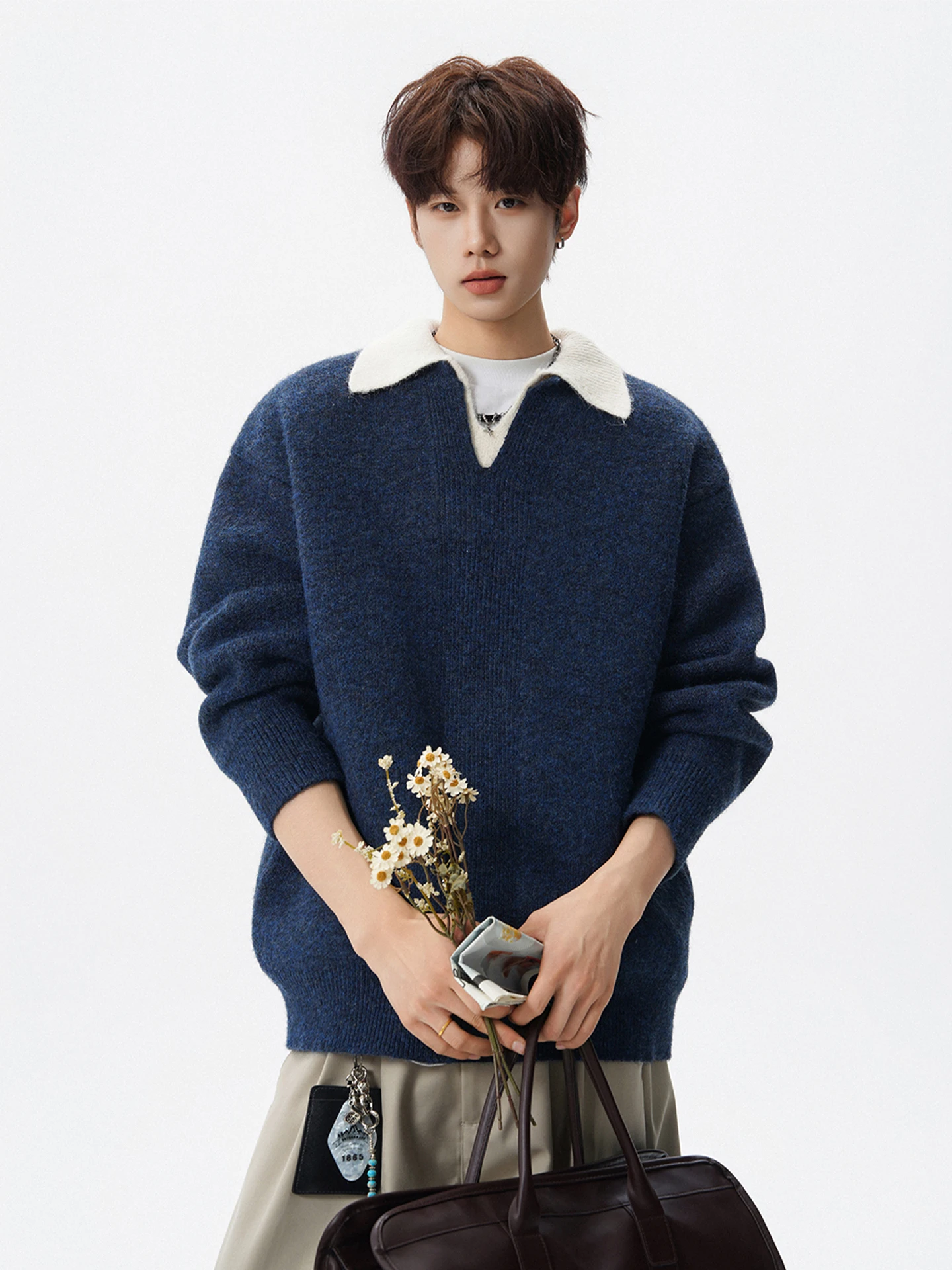 Loose Fit Knitted Woolen Sweater Fake Two-Piece Sle Men's Casual Wear Winter Faion Brand Lazy Sle Long Sve T-irt
Loose Fit Knitted Woolen Sweater Fake Two-Piece Sle Men's Casual Wear Winter Faion Brand Lazy Sle Long Sve T-irt