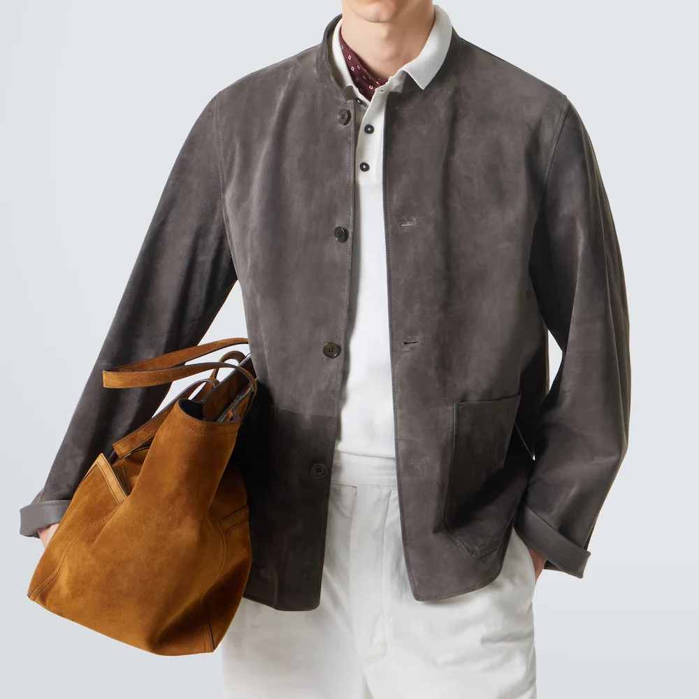 Stylish Man Jackets High Quality Faux Suede Fabric Single-Breasted Men's Social Coat Urban Blazers Stand Collar Casual Suit
Stylish Man Jackets High Quality Faux Suede Fabric Single-Breasted Men's Social Coat Urban Blazers Stand Collar Casual Suit