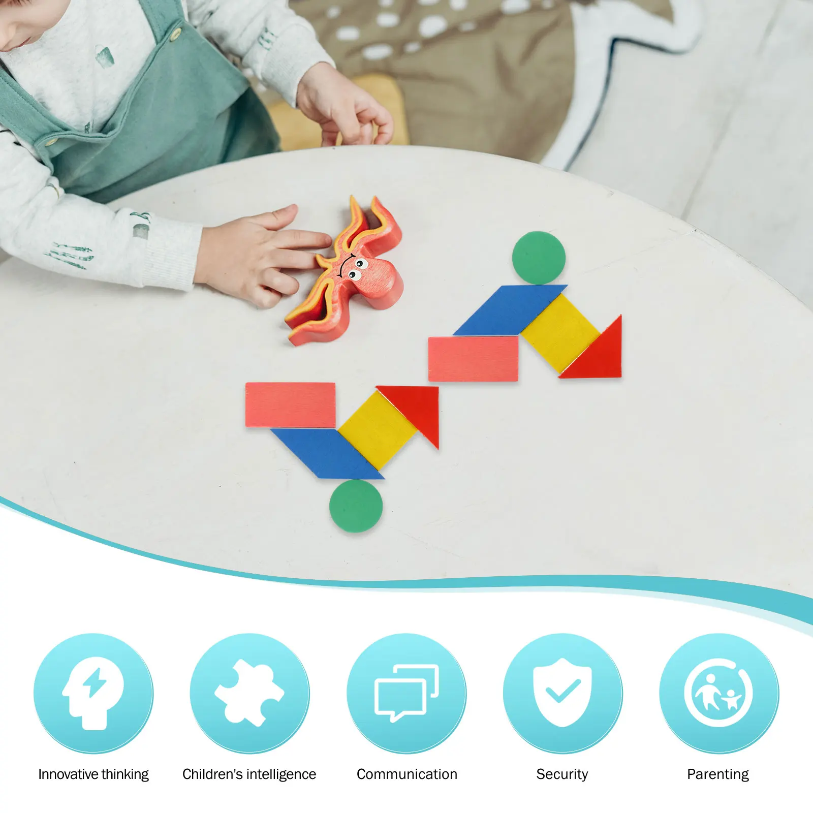 Wooden Geometric 2 Sets 100 Pieces Kids Learning Toys Baby Shape Puzzle Educational Shape Puzzle Safe Lightweight
Wooden Geometric 2 Sets 100 Pieces Kids Learning Toys Baby Shape Puzzle Educational Shape Puzzle Safe Lightweight