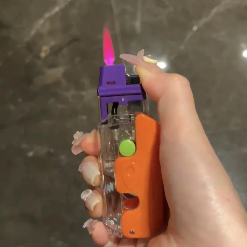 Fashionable Windproof Folding Color Light Lighter Jet Flame Visible Window Inflatable Butane Portable Lighter Smoking Gift
Fashionable Windproof Folding Color Light Lighter Jet Flame Visible Window Inflatable Butane Portable Lighter Smoking Gift