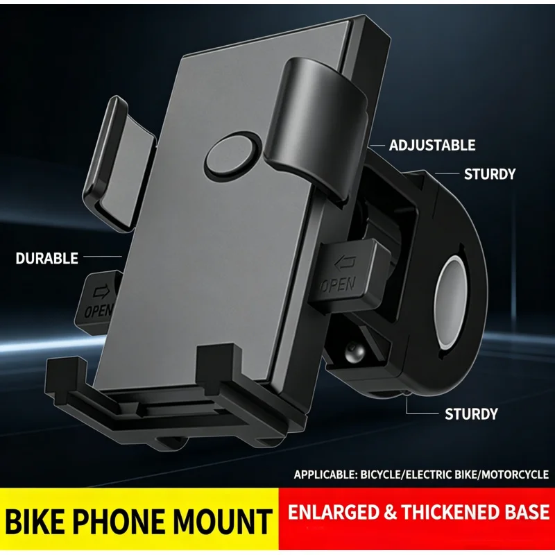 Universal One-Touch Automatic Phone Mount for Bicycle, Motorcycle & Electric Bike, Secure Cycling Holder
Universal One-Touch Automatic Phone Mount for Bicycle, Motorcycle & Electric Bike, Secure Cycling Holder
