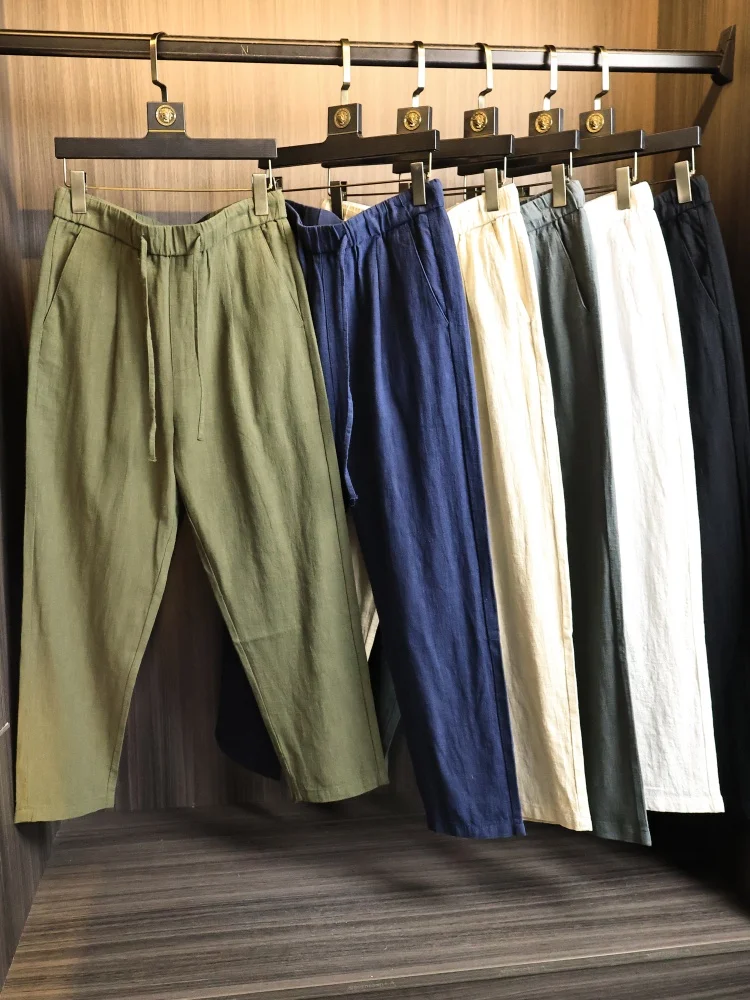 Breathable Linen Men's Casual Pants Summer Lightweight Soft Straight Leg Comfortable Elastic Waist Basic Color Casual Style
Breathable Linen Men's Casual Pants Summer Lightweight Soft Straight Leg Comfortable Elastic Waist Basic Color Casual Style