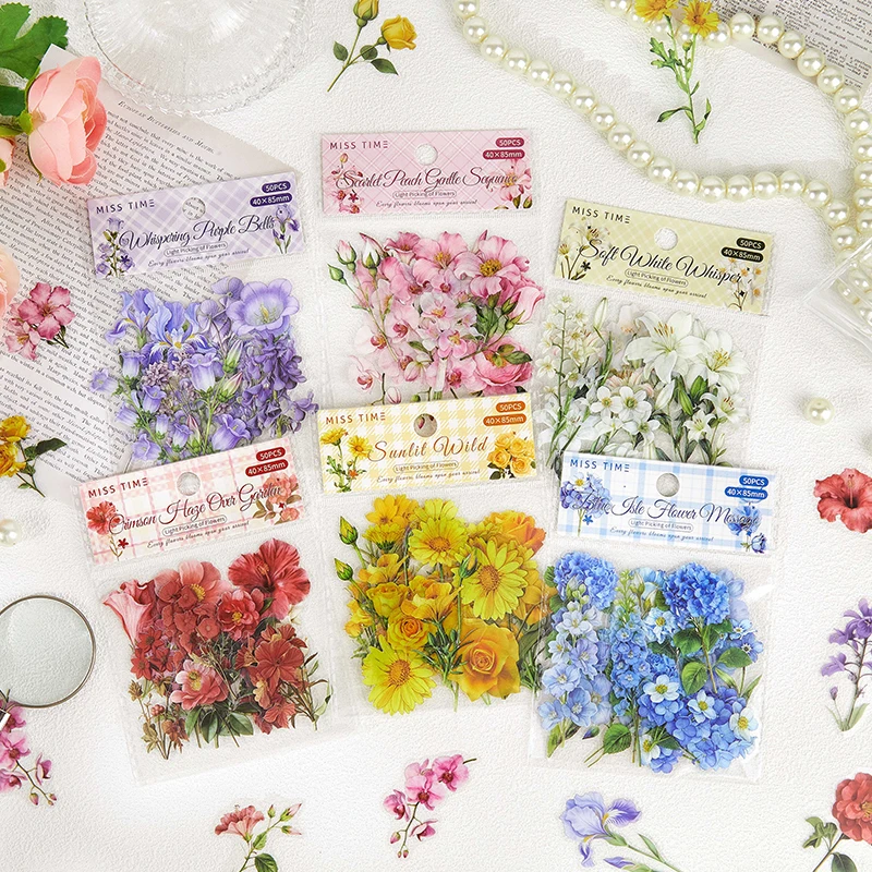 JIAMEI 50pcs/pack creative flower and plant PET stickers DIY handmade scrapbook decoration Journal aesthetic stationery stickers
JIAMEI 50pcs/pack creative flower and plant PET stickers DIY handmade scrapbook decoration Journal aesthetic stationery stickers