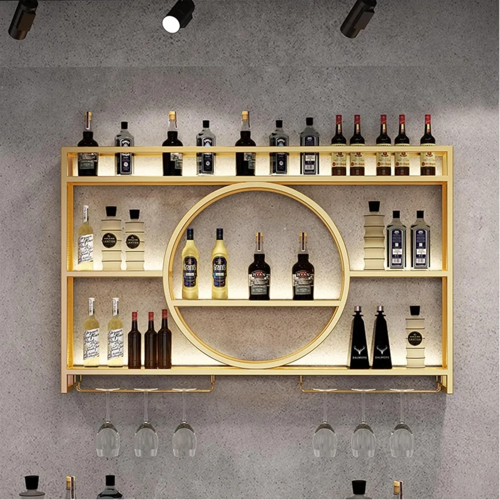 Metal Wine Rack Bar Shelves Wall Mounted Kitchen Storage with Liquor Shelf Bottle Display Shelf for Kitchen Dining Room
Metal Wine Rack Bar Shelves Wall Mounted Kitchen Storage with Liquor Shelf Bottle Display Shelf for Kitchen Dining Room