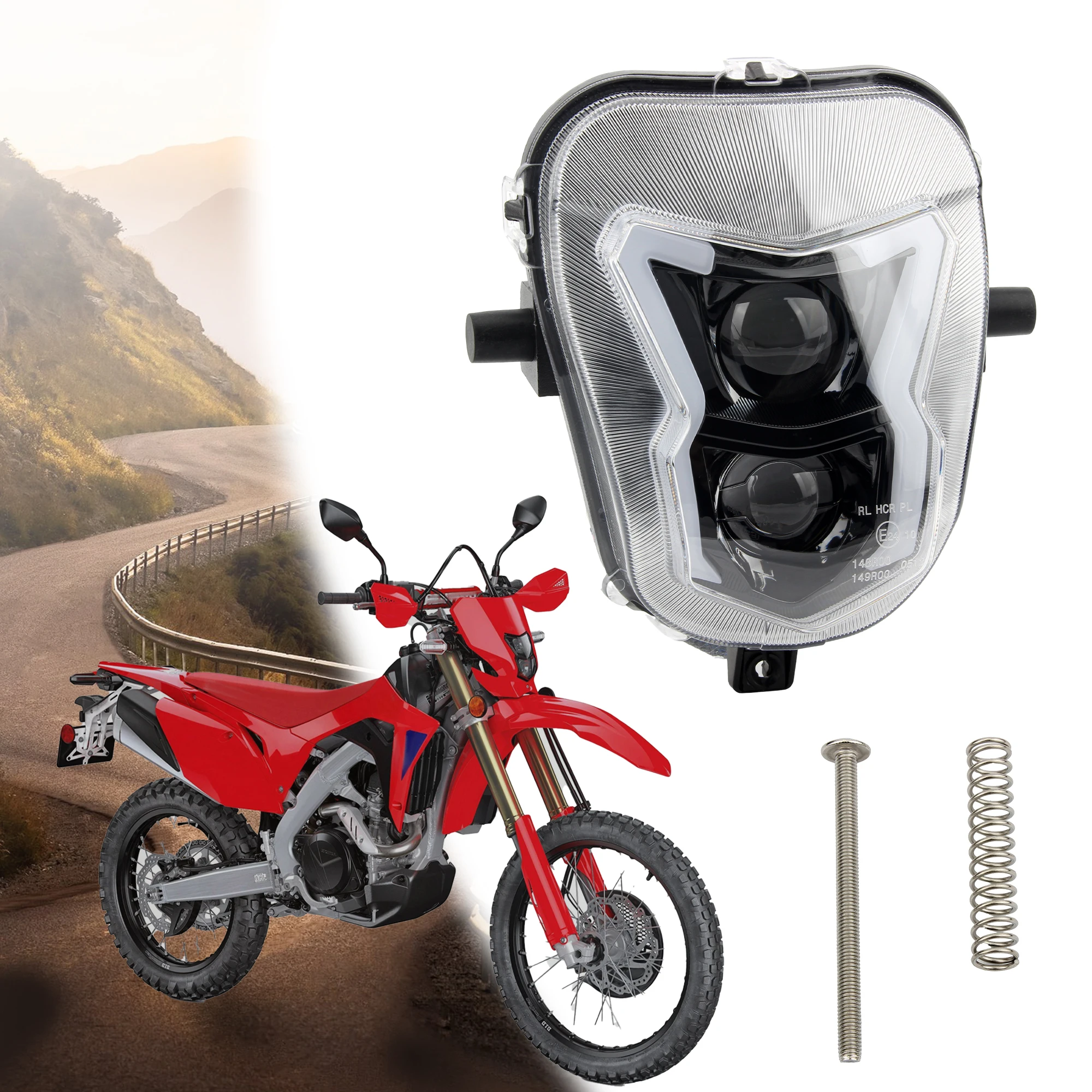 Motorcycle LED Headlight Assembly For HONDA XR125L XR150L XR190L CRF450L CRF450XR 2019-2020 Dirt Pit Bike Replacement Parts
Motorcycle LED Headlight Assembly For HONDA XR125L XR150L XR190L CRF450L CRF450XR 2019-2020 Dirt Pit Bike Replacement Parts