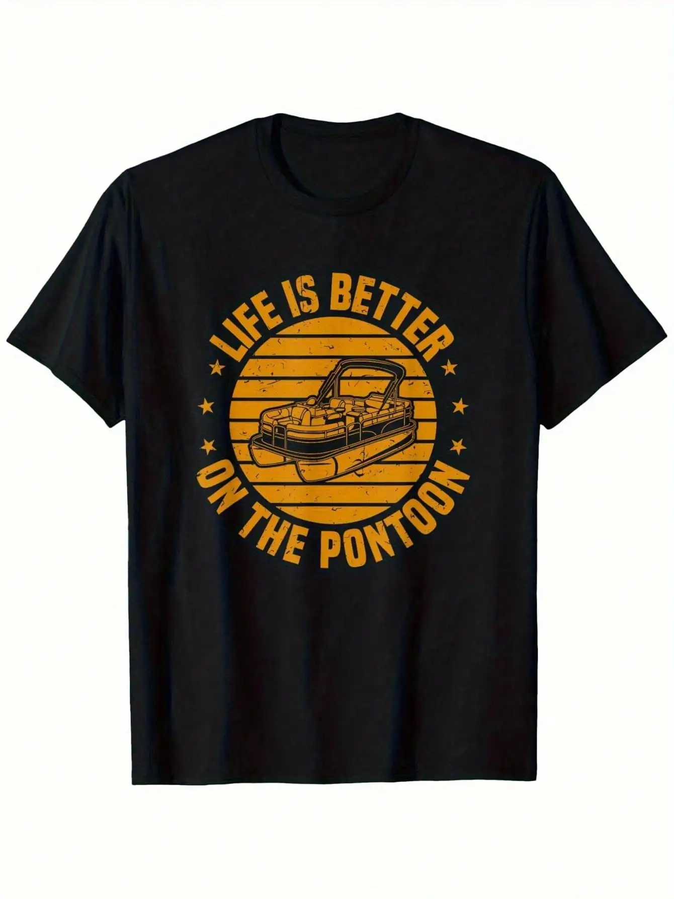 Life Is Better on The Pontoon T-Shirt Cotton Short Sleeved T-shirt Summer Casual Round Neck Men Women Letter Printed T-Shirt
Life Is Better on The Pontoon T-Shirt Cotton Short Sleeved T-shirt Summer Casual Round Neck Men Women Letter Printed T-Shirt