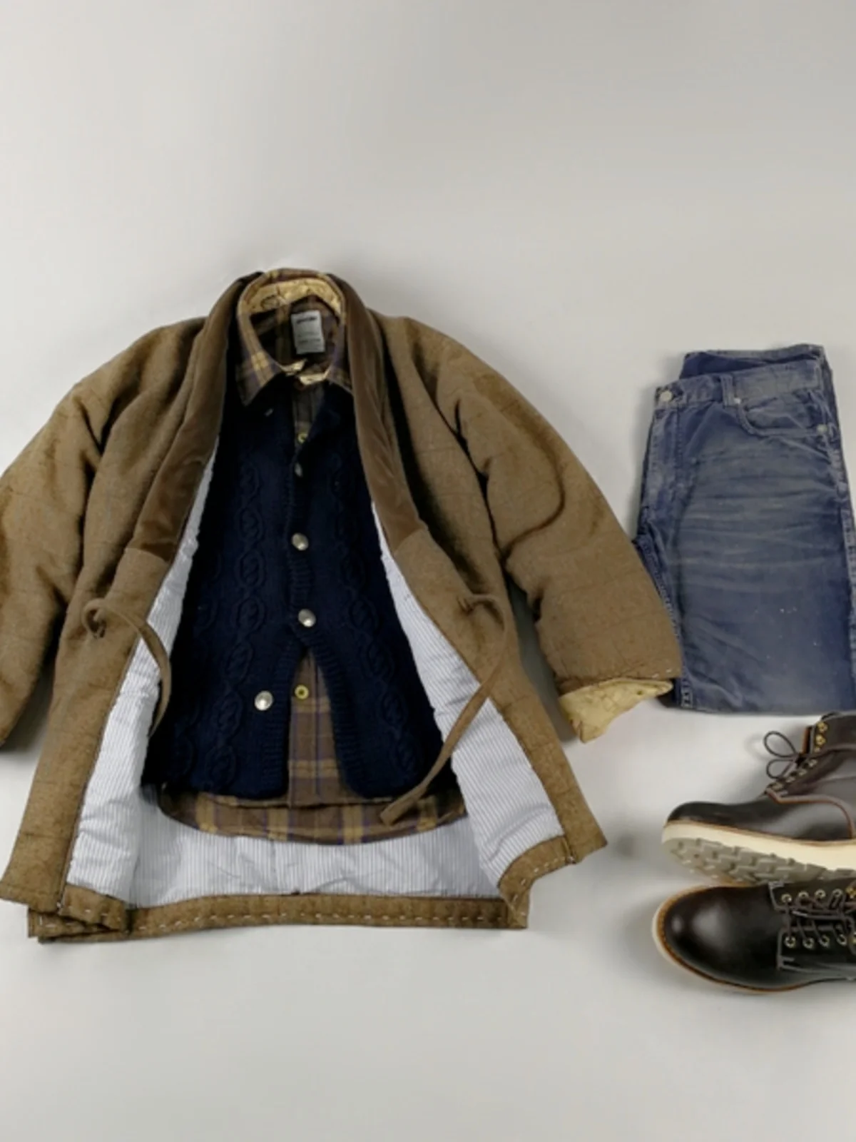 American retro style R type check wool sweater made of heavy wool material
American retro style R type check wool sweater made of heavy wool material