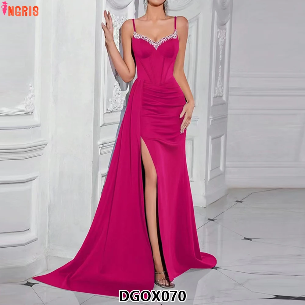 Fashion Luxury Long Halter Dress 2025 New Style Black Split Pleated Elegant Evening Dress-DGOX070
Fashion Luxury Long Halter Dress 2025 New Style Black Split Pleated Elegant Evening Dress-DGOX070