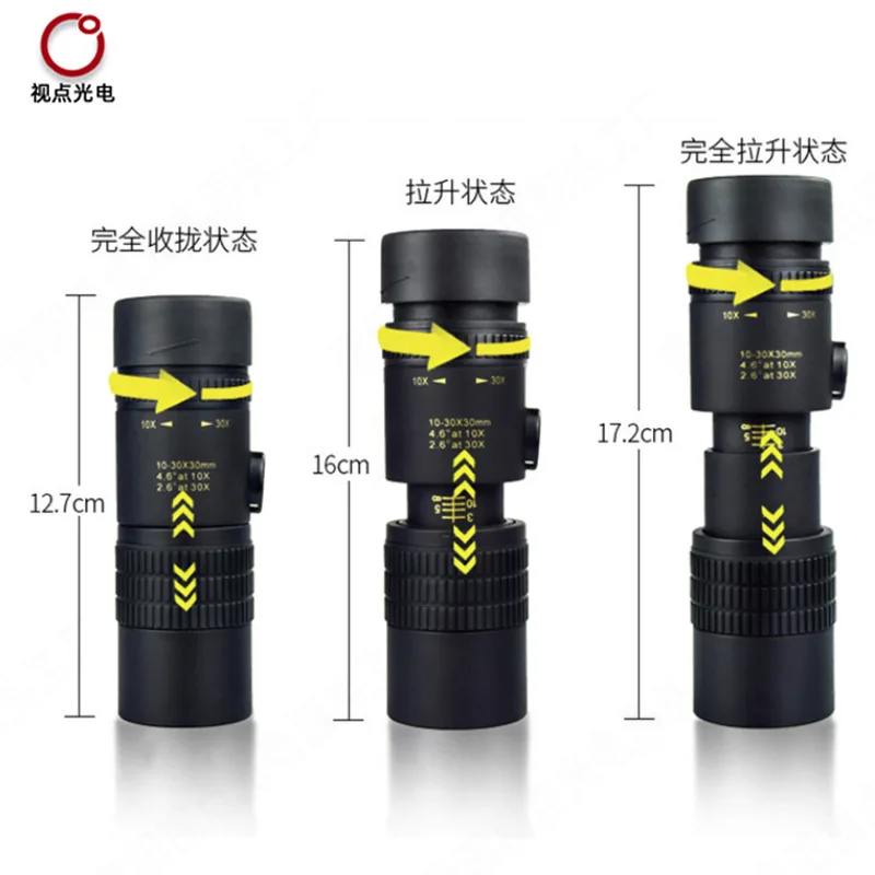 Monocular Telescope 10-30x40 Telescopic Zoom HD High Power Adult Outdoor Portable New Product
Monocular Telescope 10-30x40 Telescopic Zoom HD High Power Adult Outdoor Portable New Product