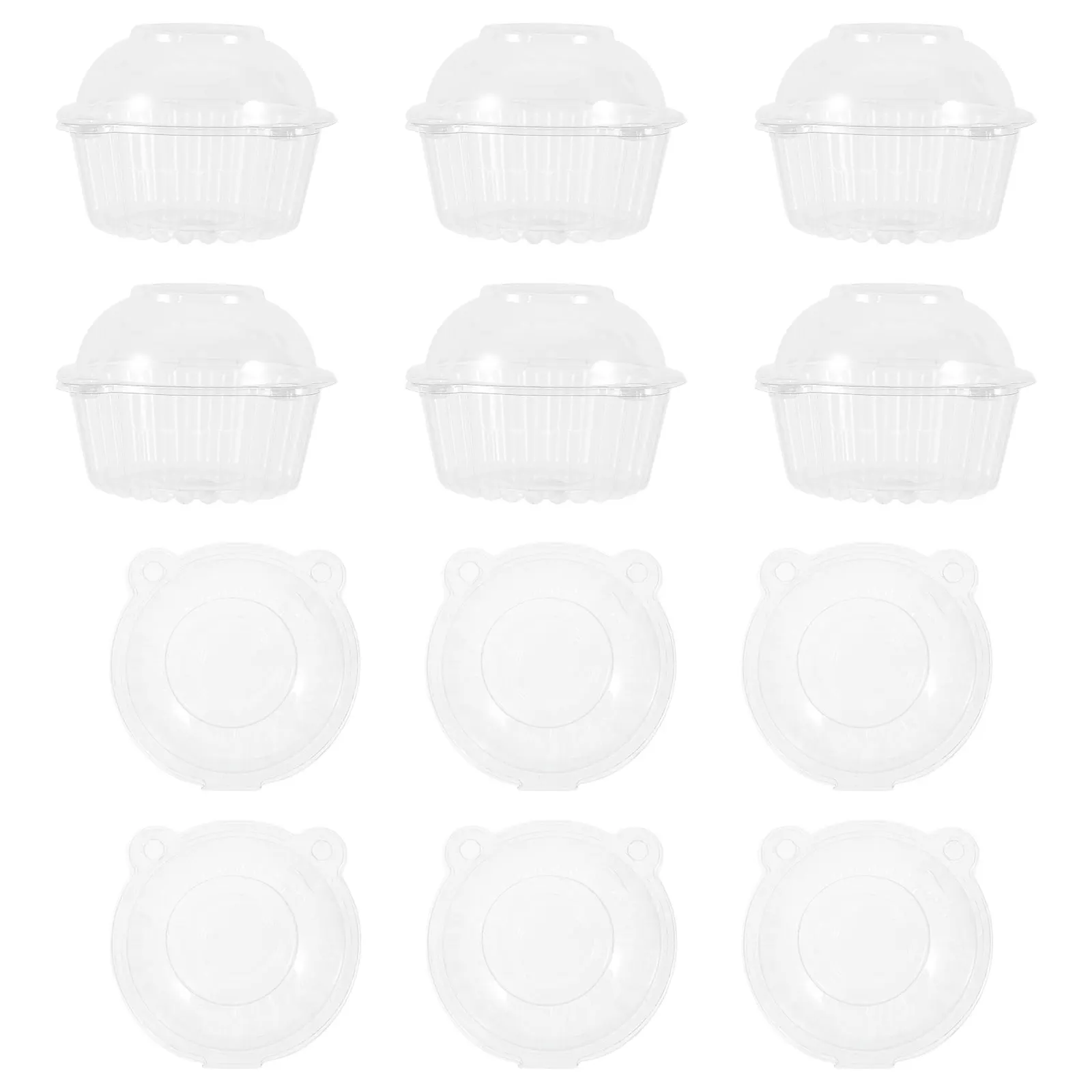100Pcs Clear Cupcake Containers Cake Muffin Holder Carrier Transparent Snack Storage Box for Kitchen Dining Room 
100Pcs Clear Cupcake Containers Cake Muffin Holder Carrier Transparent Snack Storage Box for Kitchen Dining Room