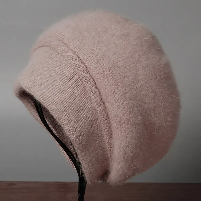 Winter Warm Rabbit Hair Blend Ear Flap Hat for Women, Solid Color Knitted Beanie, Vintage Fashion
Winter Warm Rabbit Hair Blend Ear Flap Hat for Women, Solid Color Knitted Beanie, Vintage Fashion