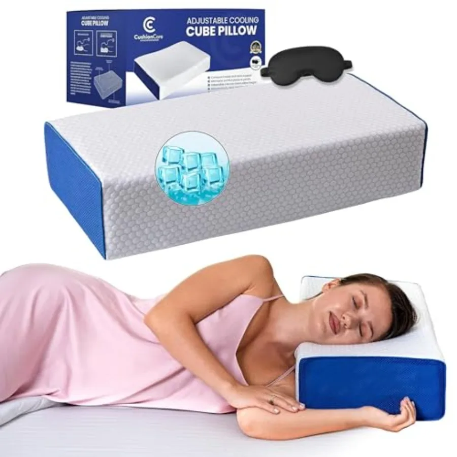 Cube Pillow for Side Sleepers Adjustable Height 4 5" Cooling Memory Foam Cervical Pillow for Neck and Shoulder Pain Relief Rect
Cube Pillow for Side Sleepers Adjustable Height 4 5" Cooling Memory Foam Cervical Pillow for Neck and Shoulder Pain Relief Rect