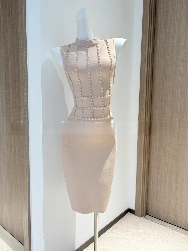 Elegant Birthday Party Dress High Waist Slim Fit Gown with Belt Wrap Design Fashionable Knitted Fabric No Sleeve mid Length
Elegant Birthday Party Dress High Waist Slim Fit Gown with Belt Wrap Design Fashionable Knitted Fabric No Sleeve mid Length
