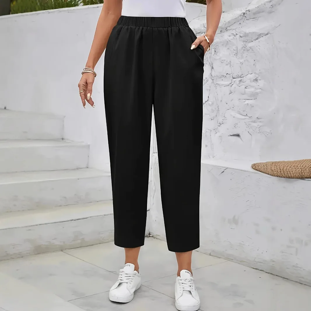 New women's loose and fashionable casual pocket 7-inch pants for women
New women's loose and fashionable casual pocket 7-inch pants for women