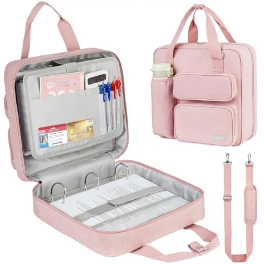 Zipper Binder 3 Ring, 700 Sheets Capacity, Binder 3 Inch with Shoulder Strap Fits 13 Inch Laptop for School and Office
Zipper Binder 3 Ring, 700 Sheets Capacity, Binder 3 Inch with Shoulder Strap Fits 13 Inch Laptop for School and Office