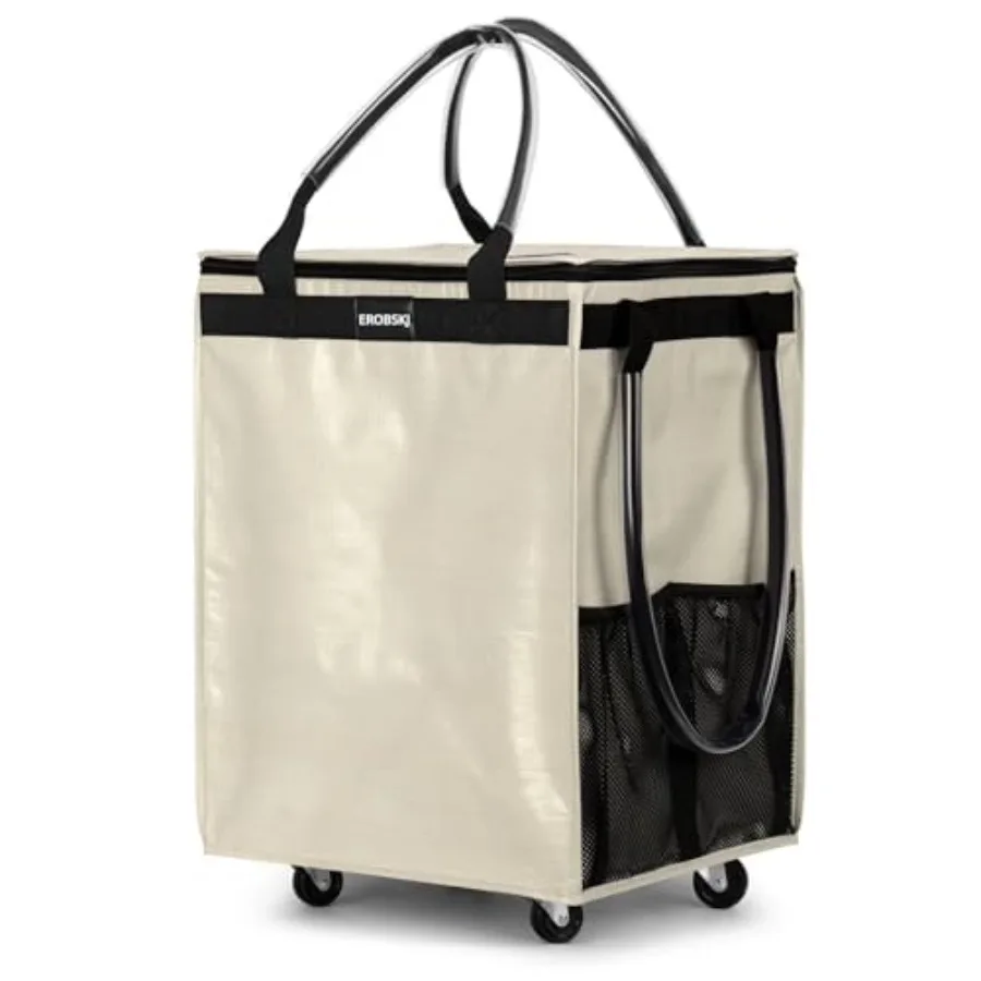Reusable Grocery Bag on Wheels Foldable Rolling Tote Carries Up to 66 lbs Shopping Trolley Zipper Clouser Shopping Carts for Tr
Reusable Grocery Bag on Wheels Foldable Rolling Tote Carries Up to 66 lbs Shopping Trolley Zipper Clouser Shopping Carts for Tr