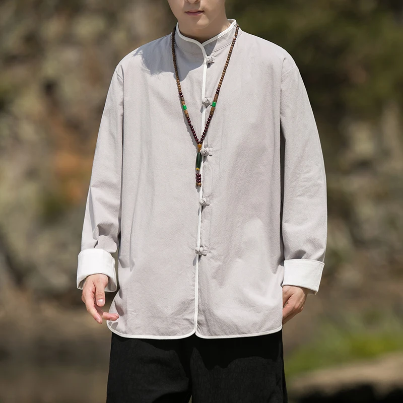 Young Men's Cotton Linen Jaet with Stand Collar And Button Decorations Chinese Sle Spring Autumn Outerwear Anti-Wrinkle
Young Men's Cotton Linen Jaet with Stand Collar And Button Decorations Chinese Sle Spring Autumn Outerwear Anti-Wrinkle