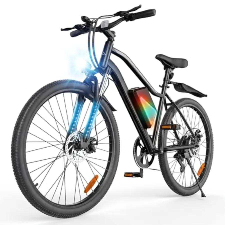Electric Bike for Commuting and Mountain Roads Aluminum Frame, Black, 1500W Peak Motor, 55-Mile Range, 20MPH Speed, 26'' All-Te
Electric Bike for Commuting and Mountain Roads Aluminum Frame, Black, 1500W Peak Motor, 55-Mile Range, 20MPH Speed, 26'' All-Te