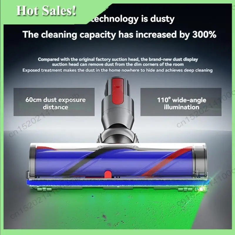 -FDDT Electric Floor Brush Head With LED Dust Green Lights Replacement Parts For Dyson V7 V8 V10 V11 V15 Vacuum Cleaner
-FDDT Electric Floor Brush Head With LED Dust Green Lights Replacement Parts For Dyson V7 V8 V10 V11 V15 Vacuum Cleaner