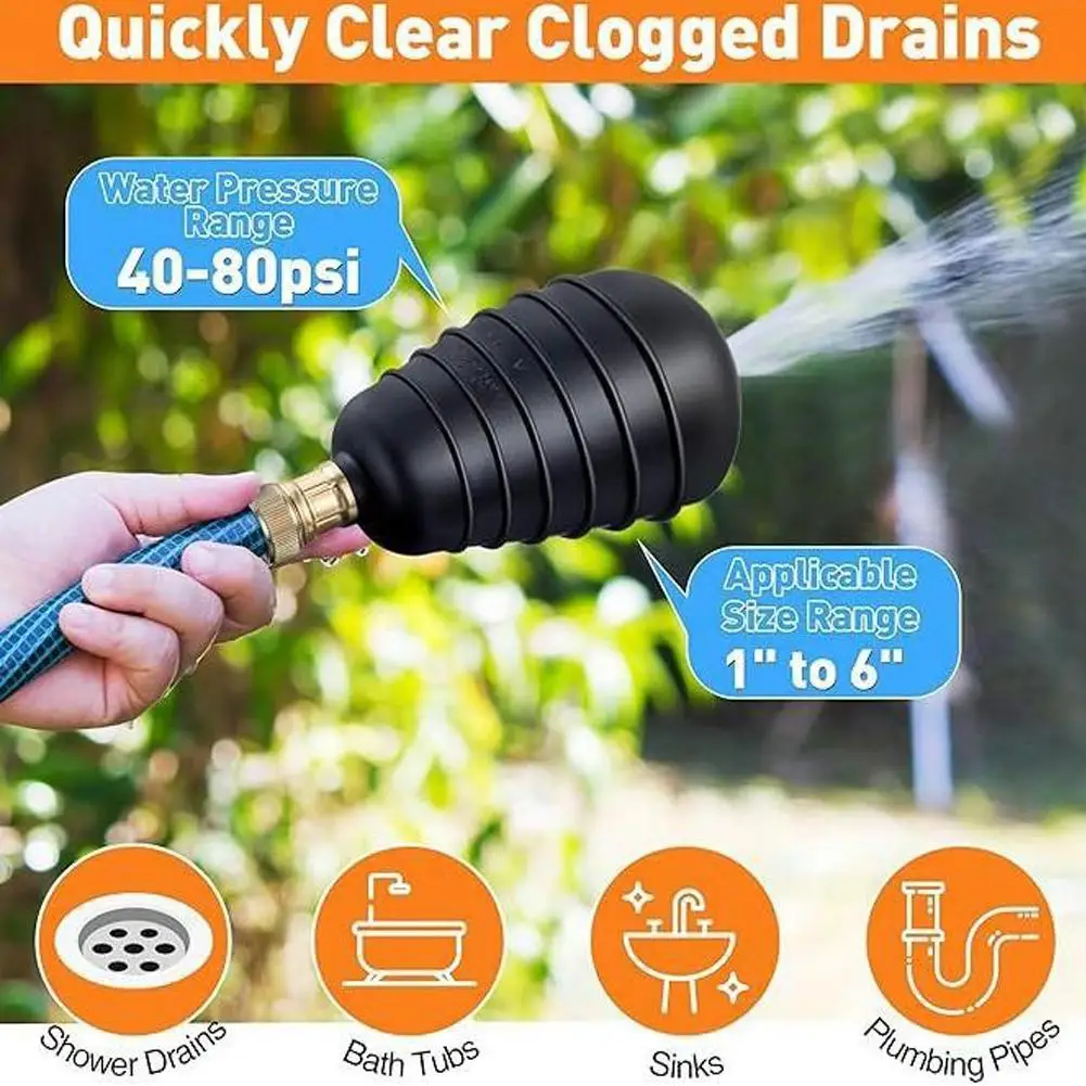 3pcs Drain Bladder Kit Drain Cleaning Bladders For Drains/Bathroom Sinks/Showers And Swimming Pools For Main Drain/sewer Pipes
3pcs Drain Bladder Kit Drain Cleaning Bladders For Drains/Bathroom Sinks/Showers And Swimming Pools For Main Drain/sewer Pipes