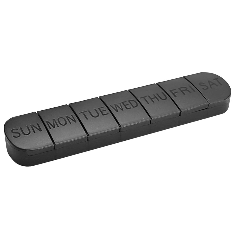 Portable 7-Day Pill Box Medicine Case Black Long Strip Sealed Airtight Travel Vitamin Organizer Reusable Container
Portable 7-Day Pill Box Medicine Case Black Long Strip Sealed Airtight Travel Vitamin Organizer Reusable Container